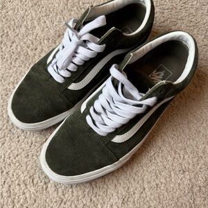 Vans Old Skool Pig Suede Grape Leaf Dark Green Sneakers